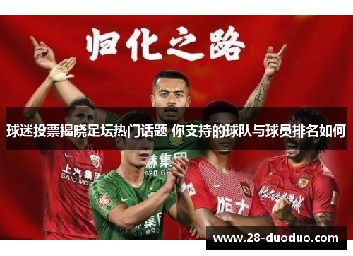 球迷投票揭晓足坛热门话题 你支持的球队与球员排名如何